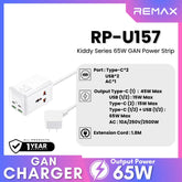 REMAX - RP-U157 Kiddy Series GAN Power Strip (65W) - White